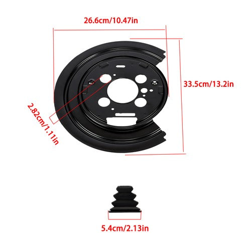 Solid Spare 2* Pair Rear Brake Dust Shields For Ram 1500 2015-2019 924-235 4779823AC