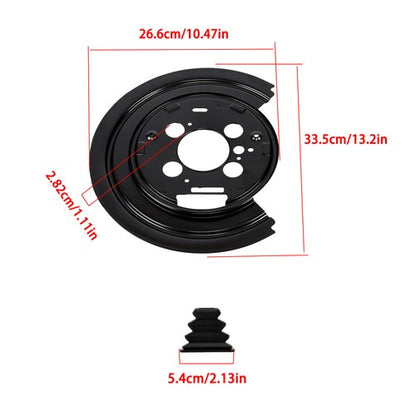 Solid Spare 2* Pair Rear Brake Dust Shields For Ram 1500 2015-2019 924-235 4779823AC