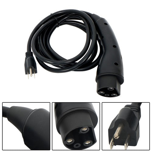 Solid Spare Fits For Evolution ICON Golf Carts Charging Power Cord Assembly Black