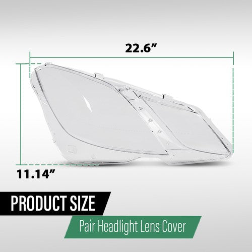 Solid Spare Fit For 2010-2013 Mercedes Benz E-Class W207 C207 E350 E500 Headlight Lens Cover