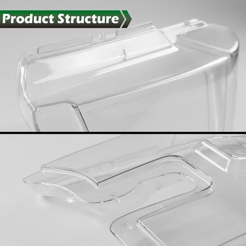 Solid Spare Fit For 15-17 Ford F-150 F150 Left+Right Headlight Replacement Lens Clear
