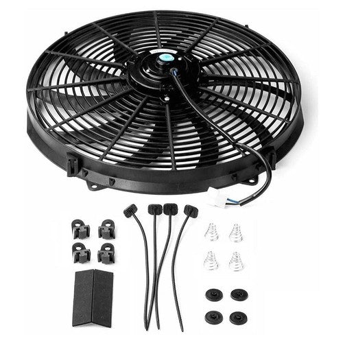 Solid Spare 12V Thermostat Relay Switch Kit 16" Electric Radiator Cooling Fan High 3000CFM