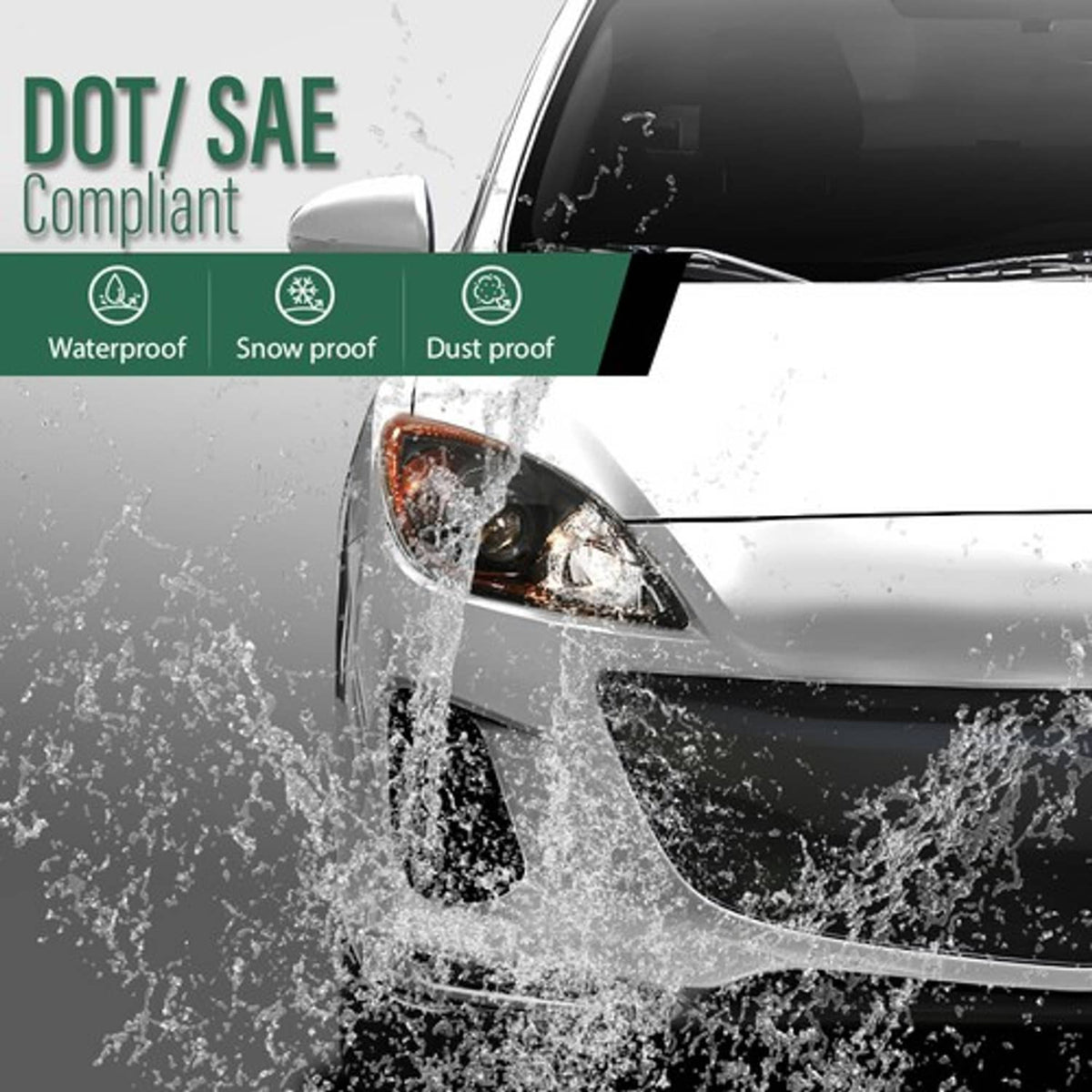 Solid Spare Fit For 10-13 Mazda 3/3 Sport Amber Corner Black Housing Projector Headlights