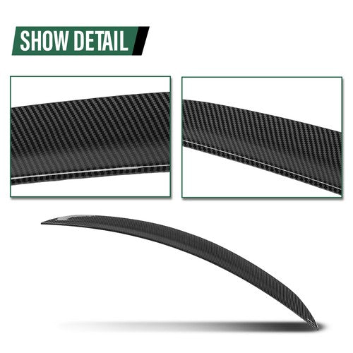 Solid Spare Rear Trunk Spoiler Wing MP Style Carbon Look Fit For 05-11 BMW E90 3-Series M3