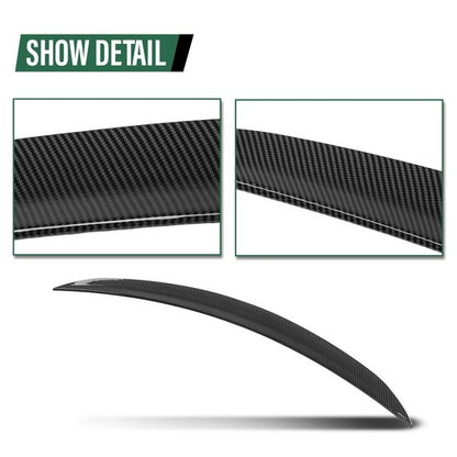 Solid Spare Rear Trunk Spoiler Wing MP Style Carbon Look Fit For 05-11 BMW E90 3-Series M3