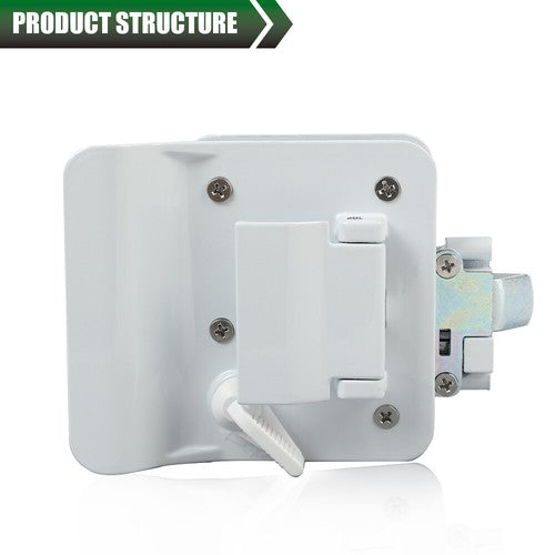 Solid Spare RV Entry Door Lock Handle Knob w/ Deadbolt Camper Travel Trailer Latch Key White
