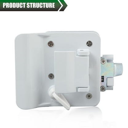 Solid Spare RV Entry Door Lock Handle Knob w/ Deadbolt Camper Travel Trailer Latch Key White