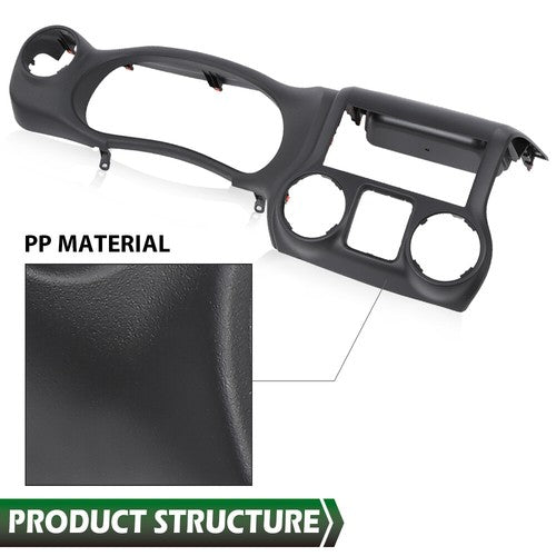 Solid Spare Fit For 2011-2014 Jeep Wrangler Dash Instrumen Cluster Radio Bezel Trim Cover
