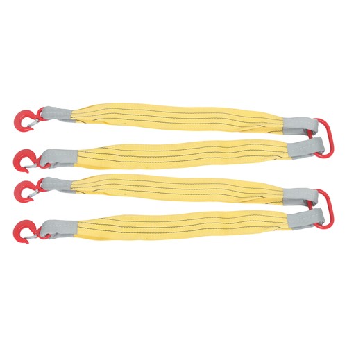 Solid Spare 2 Pack 3.3 FT Lifting Slings Straps - 4410 LBS Yellow Two Leg Rigging Straps