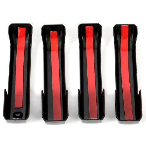 Solid Spare For Ford Ford F150 15-20 F250 F350 Crew Cab 17-22 Door Handle Cover Glossy Black