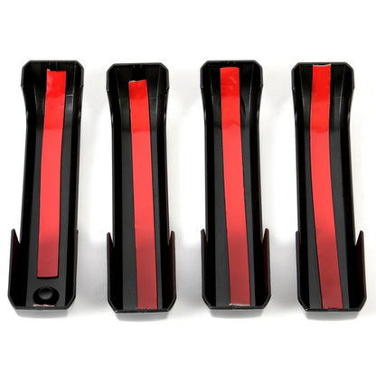 Solid Spare For Ford Ford F150 15-20 F250 F350 Crew Cab 17-22 Door Handle Cover Glossy Black