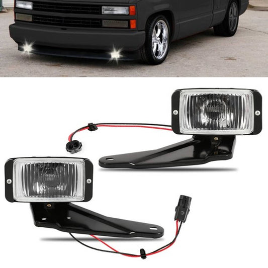 Solid Spare Halogen Chrome Fog Lights Lamp For 1988-1999 2000 Chevy GMC C/K 1500 C2500 K2500