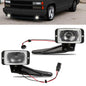 Solid Spare Halogen Chrome Fog Lights Lamp For 1988-1999 2000 Chevy GMC C/K 1500 C2500 K2500