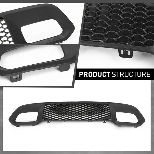 Solid Spare Front Lower Bumper Grille Grill Fit For 2017-2019 Jeep Grand Cherokee 68310773AB