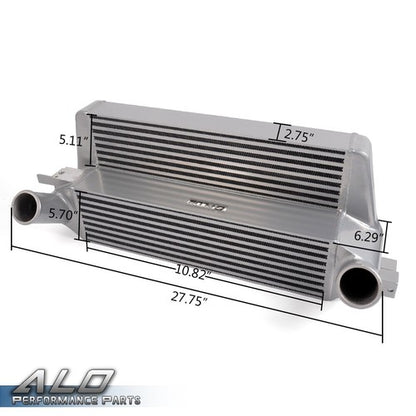 Solid Spare Aluminum Front Mount Intercooler Fit For 2015-2017 Ford Mustang 2.3L EcoBoost