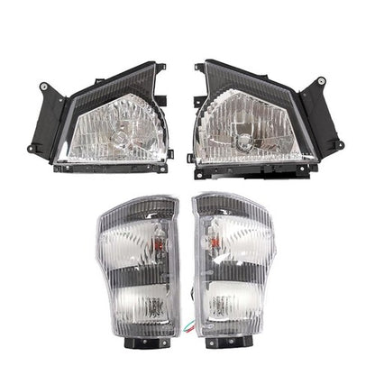 For 2004-2007 Isuzu NPR NQR 2006-07 GMC W4500 Headlight+Corner Light With Motor