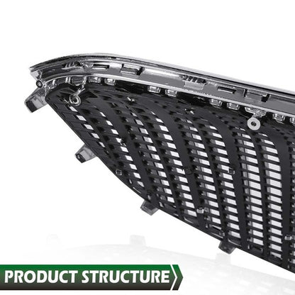 Solid Spare Fit For 14-16 Buick Lacrosse Front Bumper Upper Grille Grill Chrome GM1200705