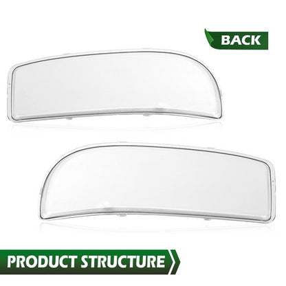 Solid Spare Fit For 99-07 GMC Sierra/Yukon Left+Right Headlight Replacement Lens Clear