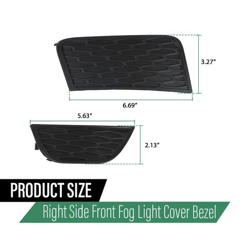Solid Spare Front Bumper Insert Fog Light Cover Right Fit For 11-15 Land Range Rover Evoque