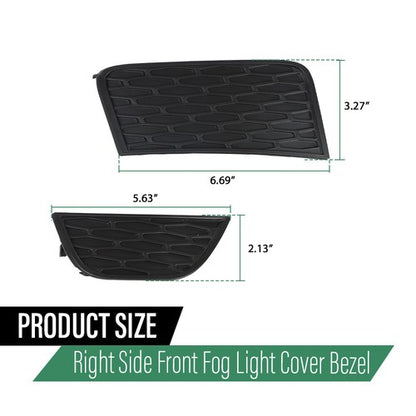 Solid Spare Front Bumper Insert Fog Light Cover Right Fit For 11-15 Land Range Rover Evoque