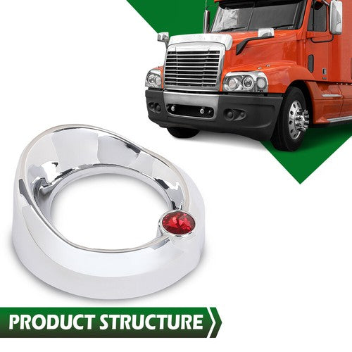 Solid Spare New Fit For Gauge Cover for Older Freightliner Century Red Jewel Visor 2 3/8 New