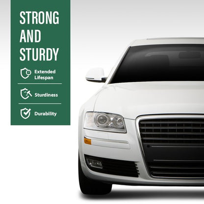 Solid Spare Fog Light Bezel Lamp Cover w/ Chrome Trim Fit For 08-10 Audi A8 D3 Left+Right