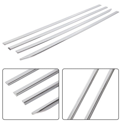 Solid Spare For Dodge Ram 1500 2019-2025 2022 2023 Crew Cab Chrome Body Side Molding Trim