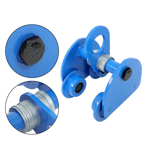 Solid Spare Manually Trolley Alloy Steel 2200lb Double Wheel I-Beam Flange Width 65-150mm
