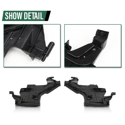 Solid Spare Fit For AUDI A4 B8 08-12 S4 Headlight Mount Bracket Support + Base Plate Kit