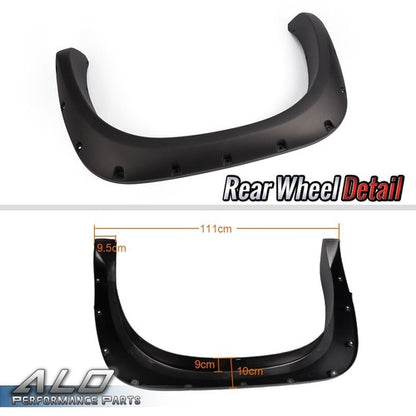 Solid Spare 4pcs Fit For 02-08 Ram 1500 03-09 Ram 2500/3500 Pocket Rivet Style Fender Flares
