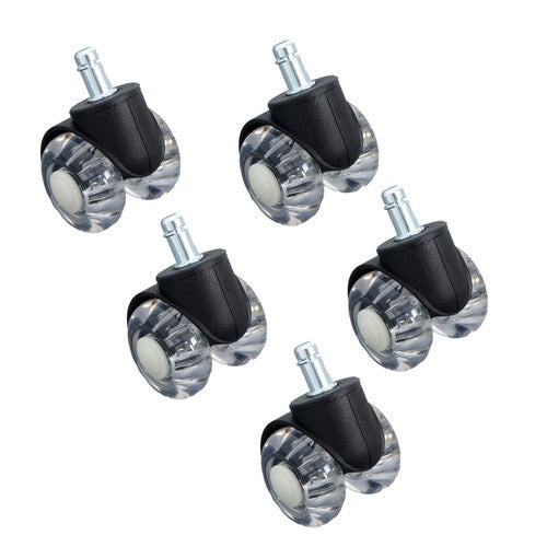 Solid Spare 2 INCH Heavy Duty Office Chair Caster Rubber 360° Swivel Wheels Replacement Set