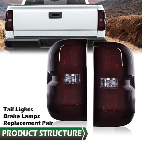 Solid Spare Tail Lights Fit For 2014-2018 Chevy Silverado 1500 2500 HD 3500 HD Brake Lamps