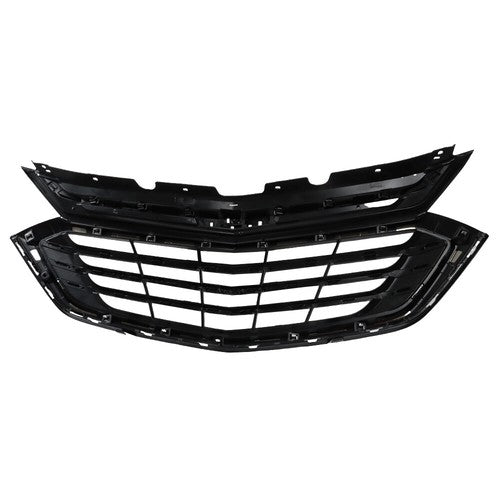 Solid Spare Chrome Front Upper Grille Mesh Grill Fit For Chevrolet Equinox Black 2018-2020