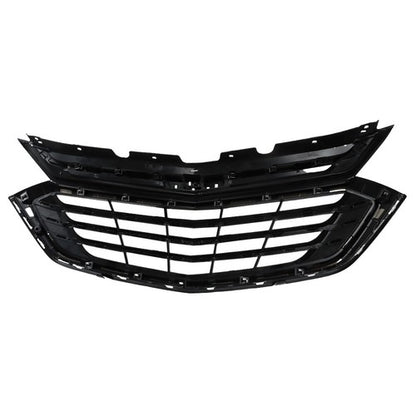 Solid Spare Chrome Front Upper Grille Mesh Grill Fit For Chevrolet Equinox Black 2018-2020