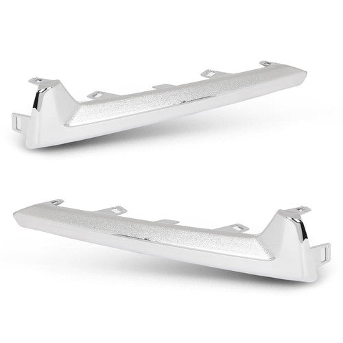 Solid Spare Fog Light Molding Trim Silver Fit For 2017-2018 Subaru Forester Left+Right