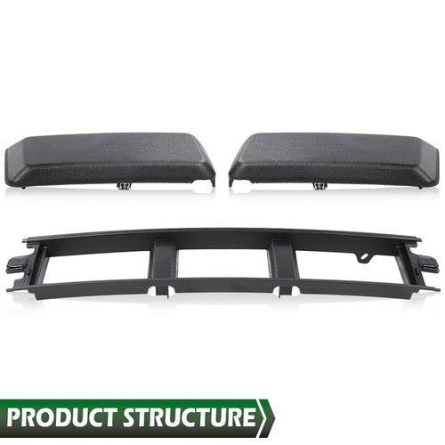 Solid Spare Fit For 18-20 Ford F150 Front Bumper Cover Lower Grille Trim Panel Black Plastic
