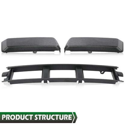 Solid Spare Fit For 18-20 Ford F150 Front Bumper Cover Lower Grille Trim Panel Black Plastic