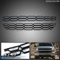 Solid Spare Fit For 2016-2018 Chevy Silverado 1500 Black ABS Grille Overlay Covers Inserts