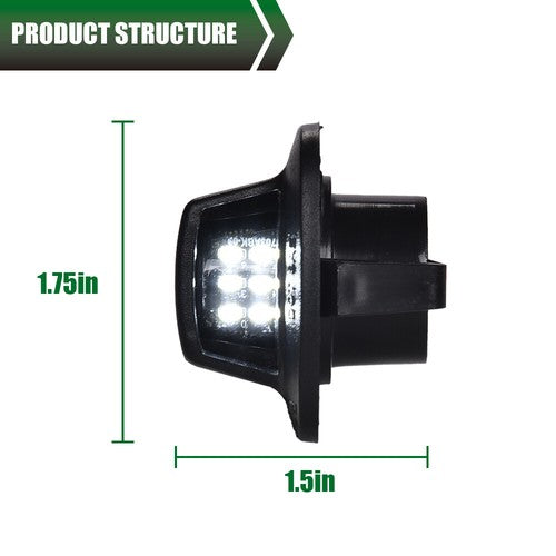 Solid Spare Fit For 97-11 Dodge Dakota Pickup Full LED Rear License Plate Lights Lamp