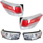 Solid Spare Driver&Passenger Halogen For 2014-2016 Toyota Highlander Tail Lights+Headlights