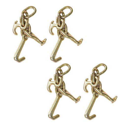 Solid Spare 4 Hook Tow Truck Car Hauler Trailer Auto Body Frame Hook WLL 4,700lb