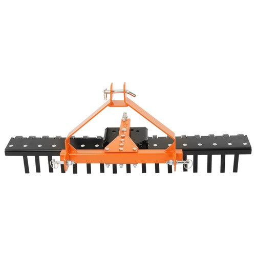 Solid Spare Cat 0 Tractor Attachment 50" 3-Point Landscape Rake Rock Rake Suitable for lawns