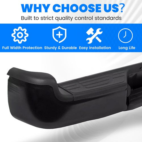 Solid Spare NEW Steel - Complete Black Rear Bumper Assembly For 2005-2015 Tacoma 05-15 SR5