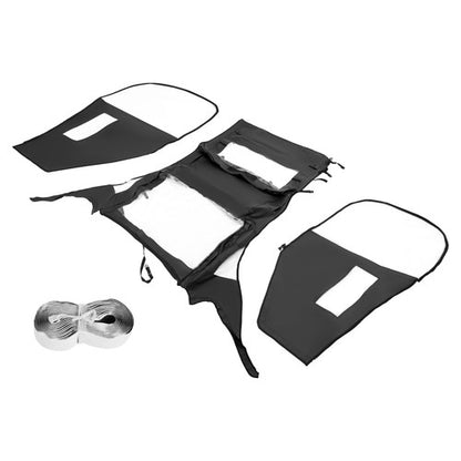 Solid Spare Black Soft Door UTV Cab Enclosure For Kawasaki Mule 600 610 4x4 XC 2005-2016