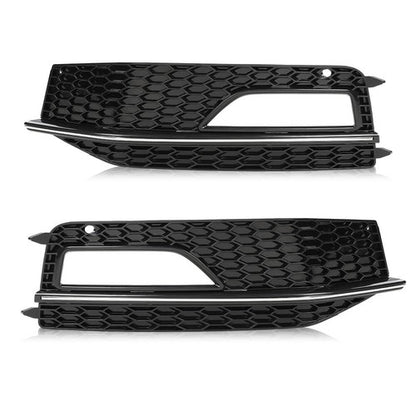 Solid Spare Bumper Fog Light Lamp Bezel Trim Fit For 13-16 Audi A4 Quattro B9 S4 S-Line