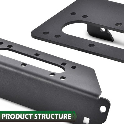 Solid Spare Winch Mount Plate Bracket Fit For 18-23 Polaris Full Size Ranger 1000 XP 4x4