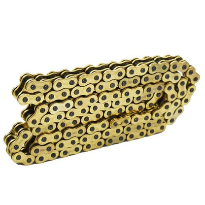 Solid Spare O-Ring Drive Chain Gold Color 520 x114 ATV Motorcycle 520 Pitch 114 Links