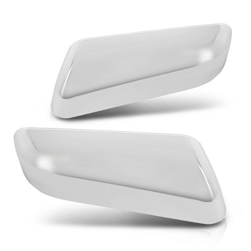 Solid Spare 2pcs Mirror Cover Set Fit For 2009-2014 Ford F150 Upper Cap Chrome Left & Right