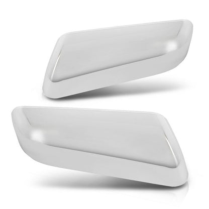 Solid Spare 2pcs Mirror Cover Set Fit For 2009-2014 Ford F150 Upper Cap Chrome Left & Right