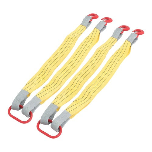Solid Spare 2 Pack 3.3 FT Lifting Slings Straps - 4410 LBS Yellow Two Leg Rigging Straps